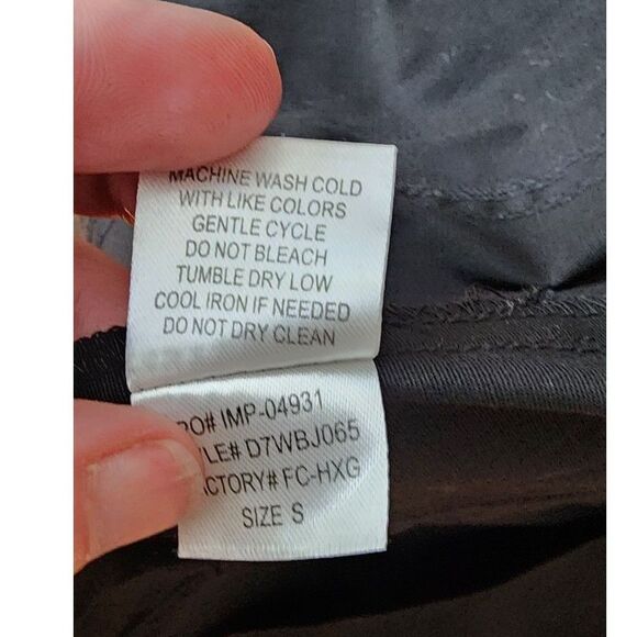 Sugar Tart Women's Black Pea Coat White Trim Size S - Picture 7 of 7